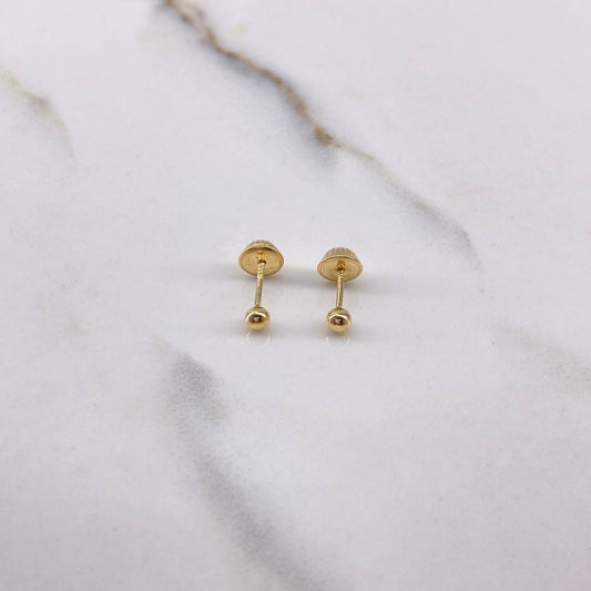 Topos Bola 0.35gr / 3mm Lisa Oro Amarillo $