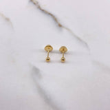 Topos Bola 0.35gr / 3mm Lisa Oro Amarillo $