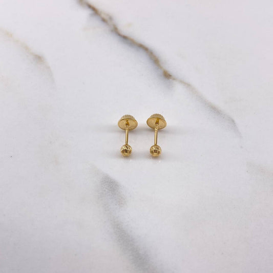 Topos Bola 0.5gr / 3mm Diamantada Oro Amarillo &