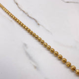 Cadena Militar 30.4gr / 60cm / 5mm Bolas Diamantadas Luna Oro Amarillo +3 $