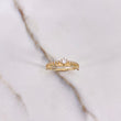 Anillo Solitario Corazónes Linea 2.25gr / T7 3/4 / Circones Blancos Oro Amarillo $