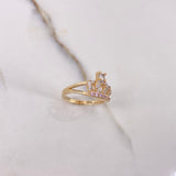 Anillo Corona Real 3.3gr / T5 / Circones Blancos Rosados Oro Amarillo $