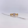 Anillo Solitario Retorcido 3.7gr / T6 / Circones Blancos Oro Amarillo $