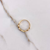 Anillo Ojos 2gr / T6 1/4 / Circones Colores Oro Amarillo $