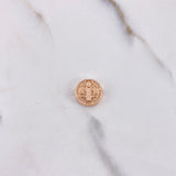 Herraje San Benito Tambor 0.6gr / 1.2cm / Troquelado Oro Rosa $