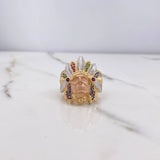 Anillo Indio 12gr / T10 1/2 / Circones Colores Tres Oros $