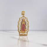 Dije Virgen Guadalupe 7.5gr / 4.7cm / Circones Blancos Azules Fucsias Oro Amarillo $