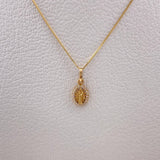 Cadena Veneciana 1.4gr / 50cm + Dije Virgen Del Carmen Circones Blancos 0.6gr / 1.6cm / Oro Amarillo (Oferta) $