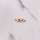 Herraje Infinito 0.35gr / 1.5cm / Oro Rosa $