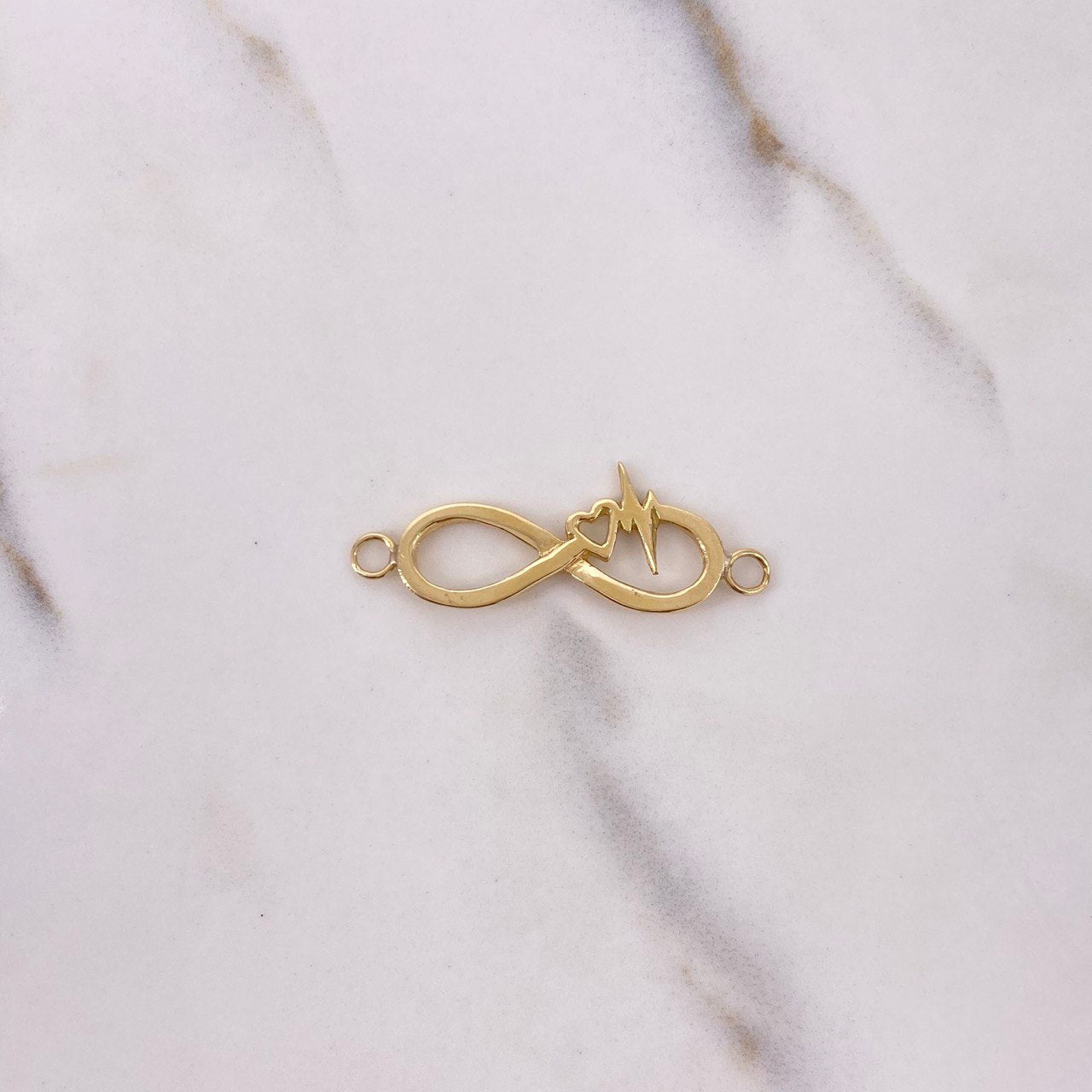 Herraje Infinito Linea de Vida 2.1gr / 3.5cm / Liso Oro Amarillo $