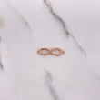 Herraje Infinito 1.5gr / 2.6cm / Circones Blancos Oro Rosa $