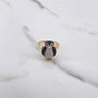 Anillo Pingüino Articulado 4.4gr / T6 / Circones Negros Blancos Dos Oros Amarillo Blanco $