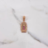 Dije Virgen Guadalupe 3.5gr / 3.2cm / Circones Lilas Morados Verdes Fucsias Oro Rosa $