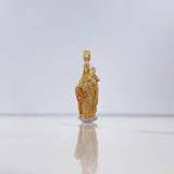 Dije Virgen Del Carmen 6.1gr / 4.3cm / Circones Blancos   Tres Oros &