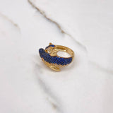 Anillo Tiburon 6.1gr / T8 1/4 / Circones Blancos Azules Fucsia Dos Oros Amarillo Blanco &