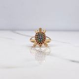 Anillo Tortuga 4gr / T5 1/2 / Articulado Circones Fucsias Verdes Azules Oro Amarillo &