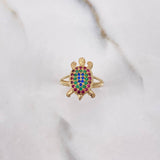 Anillo Tortuga 4gr / T5 1/2 / Articulado Circones Fucsias Verdes Azules Oro Amarillo &