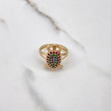 Anillo Tortuga 4gr / T5 1/2 / Articulado Circones Fucsias Verdes Azules Oro Amarillo &