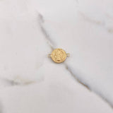 Herraje San Benito Tambor 1.15gr / 2cm / Liso Oro Amarillo $