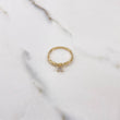 Anillo Solitario Cadena 1.7gr / T6 / Circon Blanco Oro Amarillo $