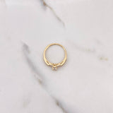 Anillo Solitario 1.65gr / T7 1/4 / Circones Blancos  Oro Amarillo $