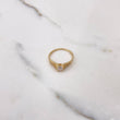 Anillo Solitario 1.9gr / T5 3/4 / Circones Blancos  Oro Amarillo $