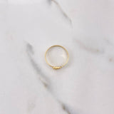 Anillo Corazones Dobles 1.2gr / T7 1/4 / Circon Blanco Oro Amarillo $