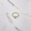 Anillo Solitario Olivo 1.6gr / T5 3/4 / Cuatro Garras Circon Blanco Oro Amarillo $