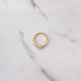 Anillo Solitario 2.15gr / T7 1/4 / Circon Blanco Oro Amarillo $