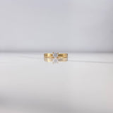 Anillo Solitario 2.15gr / T6 / Circon Blanco Oro Amarillo $