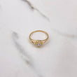 Anillo Solitario Flor 1.8gr / T5 1/4 / Circon Blanco Oro Amarillo $