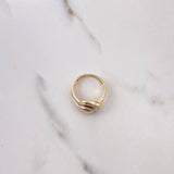 Anillo Rustico 4.45gr / T6 3/4 / Liso Dos Oros Amarillo Blanco $