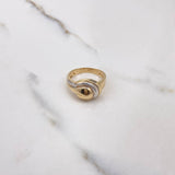 Anillo Rustico 4.45gr / T6 3/4 / Liso Dos Oros Amarillo Blanco $