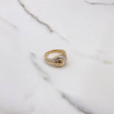 Anillo Rustico 4.45gr / T6 3/4 / Liso Dos Oros Amarillo Blanco $