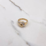 Anillo Rustico 4.45gr / T6 3/4 / Liso Dos Oros Amarillo Blanco $