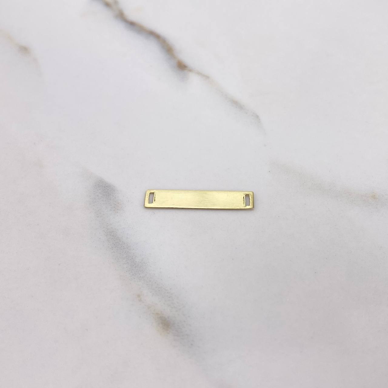 Herraje Placa Rectangular 0.45gr / 2.3cm-0.5cm / Liso Oro Amarillo Oro Amarillo $