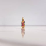 Dije Virgen Guadalupe 1.6gr / 2.7cm / Circones Azules Fucsias Oro Amarillo $