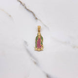 Dije Virgen Guadalupe 4gr / 4cm / Circones Verdes Fucsias Oro Amarillo $