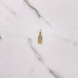 Dije Virgen Guadalupe 1.2gr / 2.3cm / Circones Verdes Rosados Oro Amarillo $