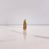 Dije Virgen Guadalupe 1.2gr / 2.3cm / Circones Verdes Rosados Oro Amarillo $