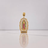 Dije Virgen Guadalupe 4.5gr / 3.7cm / Circones Blancos Verdes Fucsias Oro Amarillo $