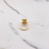 Anillo Oso 3.55gr / T7 / Circones Blancos Azules Oro Amarillo $