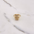 Anillo Oso 3.65gr / T6 / Circones Blancos Azules Oro Amarillo $