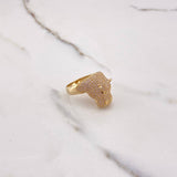 Anillo Hipopotamo 7.75gr / T8 / Circones Rosados Cafes Oro Amarillo $