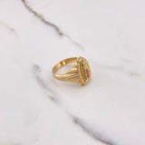 Anillo Virgen Guadalupe Silueta 7.3gr / T11 / Circones Blancos Verdes Fucsias Oro Amarillo $