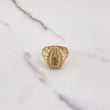 Anillo Virgen Guadalupe Silueta 7.3gr / T11 / Circones Blancos Verdes Fucsias Oro Amarillo $