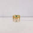 Anillo Entrelazado 3.05gr / T6 / Circones Blancos Verde Oro Amarillo $