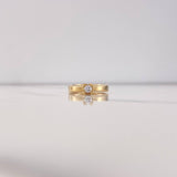 Anillo Solitario 3.5gr / T6 1/4 / Circon Blanco Oro Amarillo $