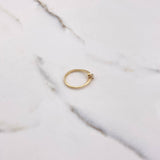 Anillo Solitario Linea Invertida 1.55gr / T5 1/4 / Circon Blanco Oro Amarillo $