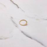 Anillo Solitario Linea Invertida 1.55gr / T5 1/4 / Circon Blanco Oro Amarillo $